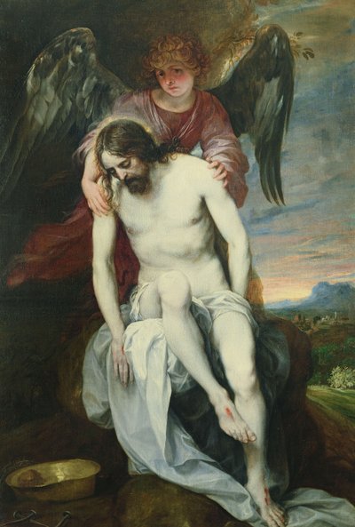 Toter Christus, unterstützt von einem Engel, ca. 1646-52 von Alonso Cano